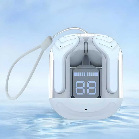 Crystal Portable LED Display Professional Wireless Earbuds